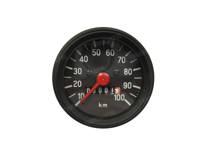 Speedometer kilometer 60mm 100 km/h universal black main