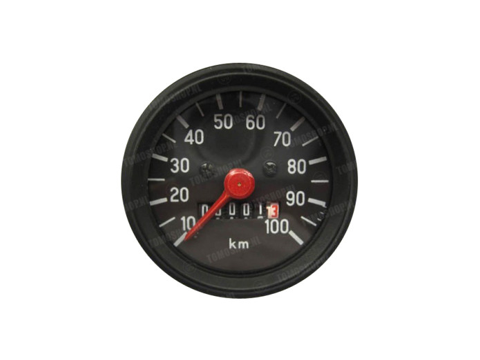 Tacho Kilometer 60mm 100 km/h Universal Schwarz mit Licht