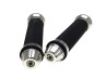 Handle grips black / alu with handle bar weights 24mm / 22mm thumb extra