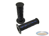 Handle grips drop black / blue 24mm / 22mm