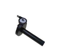 Handle set right fast quick throttle aluminium black / black