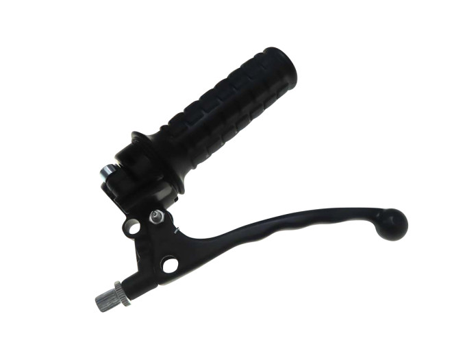 Handle set right throttle lever model Lusito replica black (brake light)