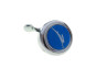 Bel met Tomos logo dome 3D sticker Widek chroom  thumb extra