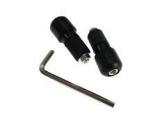 Handlebar weights vibration damper kit round black small