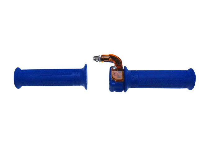 Griffsatz Rechts Gasgriff Kurzgas Lusito M88 Blau mit Orange product
