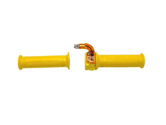 Griffsatz Rechts Gasgriff Kurzgas Lusito M88 Gelb mit Orange product