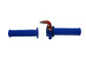 Griffsatz Rechts Gasgriff Kurzgas Lusito M84 Blau mit Orange thumb extra