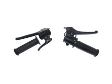Greepset links / rechts gashendel modern met choke hendels / knop