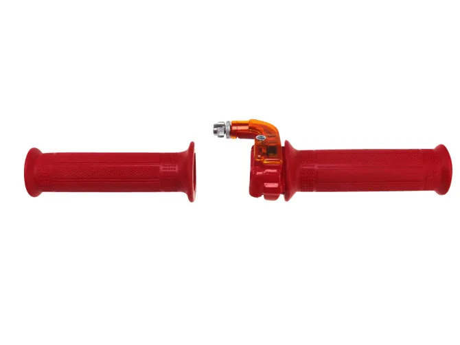 Griffsatz Rechts Gasgriff Kurzgas Lusito M88 Rot mit Orange product