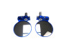 Spiegelset bar-end insteekversie rond blauw geanodiseerd Spiegelset bar-end insteekversie rond blauw geanodiseerd