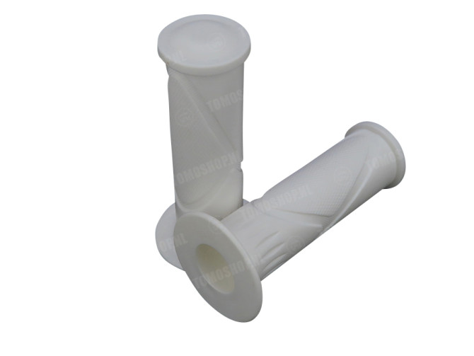 Handle grips Retro white 24mm / 22mm main