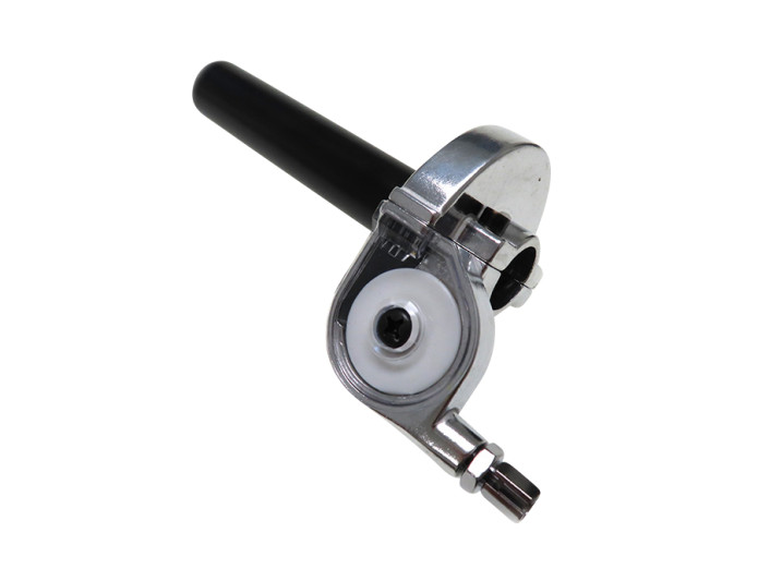 Greepset rechts snelgas gashendel aluminium zwart / zilver