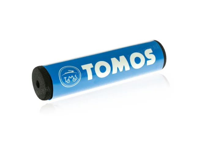 Lenkerschützer / Lenkerprotektor blau mit Tomos-Logo 205 mm main