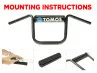 Bar pad / handlebar roller black with Tomos logo 205mm thumb extra
