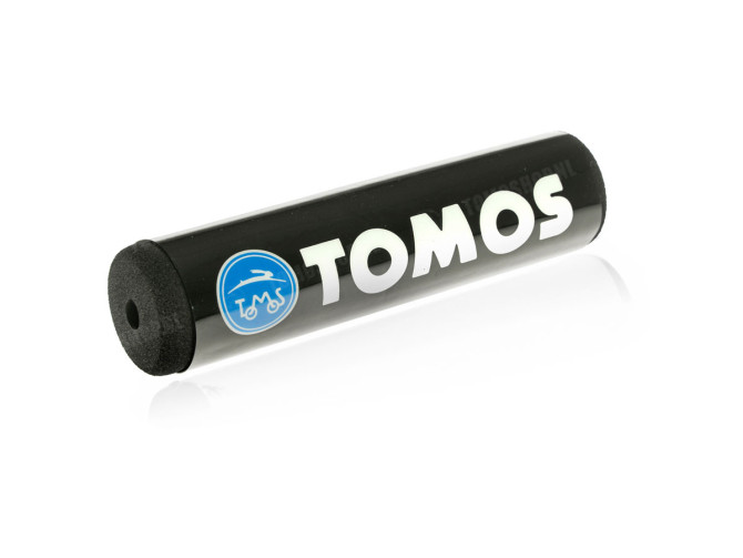 Stuurrol / stuurbeschermer zwart met Tomos logo 205mm main