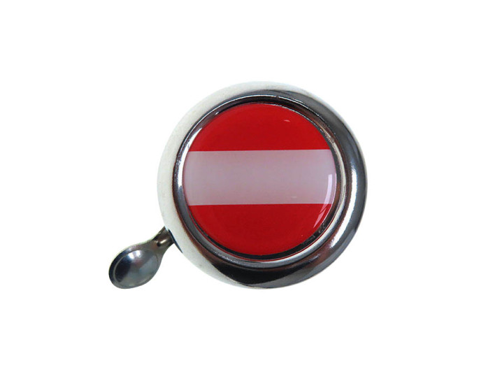 Bell with flag Austria dome 3D sticker Widek chrome