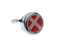 Bell with flag Denmark dome 3D sticker Widek chrome