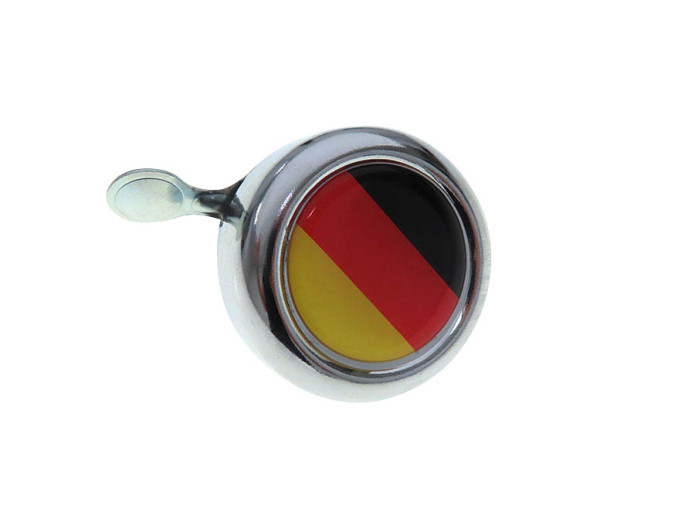 Glocke mit Flagge Deutschland Dome 3D Aufkleber Widek Chrom