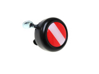 Bell with flag Austria dome 3D sticker Widek black