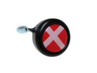 Bell with flag Denmark dome 3D sticker Widek black