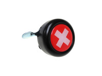 Bell with flag Switzerland dome 3D sticker Widek black