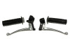 Handle set left / right NTS A-quality black (brake light / choke) thumb extra
