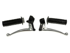 Handle set left / right NTS A-quality black (brake light / choke)