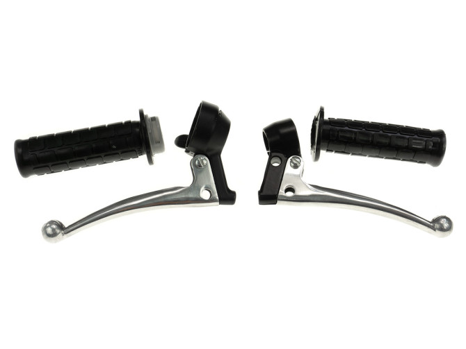 Handle set left / right NTS A-quality black (brake light / choke) product