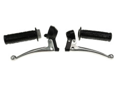 Handle set left / right NTS A-quality black (brake light / choke)