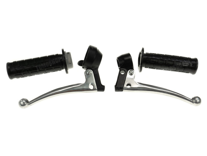 Handle set left / right NTS A-quality black (brake light / choke) main