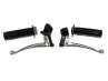 Handle set left / right NTS A-quality black (brake light / choke) thumb extra