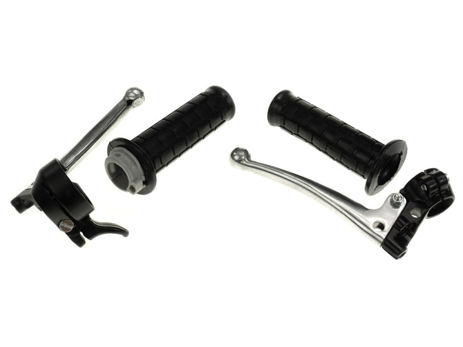 Handle set left / right NTS A-quality black (brake light / choke) product