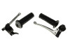 Handle set left / right NTS A-quality black (brake light / choke) thumb extra