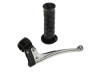 Handle set left / right NTS A-quality black (brake light / choke) thumb extra