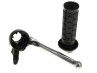 Handle set left / right NTS A-quality black (brake light / choke) thumb extra