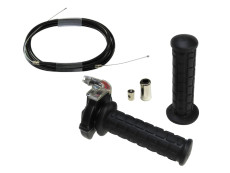 Griffsatz Rechts Kurzgas Gasgriff Lusito M84 Schwarz mit Gaszug Satz Griffsatz Rechts Kurzgas Gasgriff Lusito M84 Schwarz mit Gaszug Satz