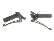 Greepset links / rechts schakelgreep 3-speed Tomos 3L NTS grijs A-kwaliteit Greepset links / rechts schakelgreep 3-speed Tomos 3L NTS grijs A-kwaliteit