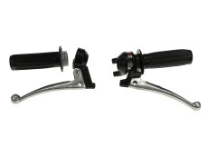 Greepset links / rechts schakelgreep 3-speed Tomos 3L NTS zwart A-kwaliteit Greepset links / rechts schakelgreep 3-speed Tomos 3L NTS zwart A-kwaliteit
