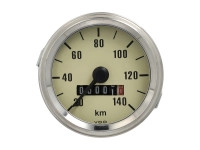 Teller kilometer 60mm 140 km/h crème met chroom (met licht)