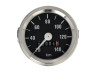 Teller kilometer 60mm 140 km/h zwart met chroom (met licht)