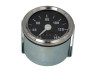 Teller kilometer 60mm 140 km/h zwart met chroom (met licht)