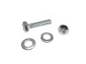Exhaust clamp bolt M6x16 with 2 rings and locking nut thumb extra