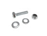 Exhaust clamp bolt M6x16 with 2 rings and locking nut Exhaust clamp bolt M6x16 with 2 rings and locking nut