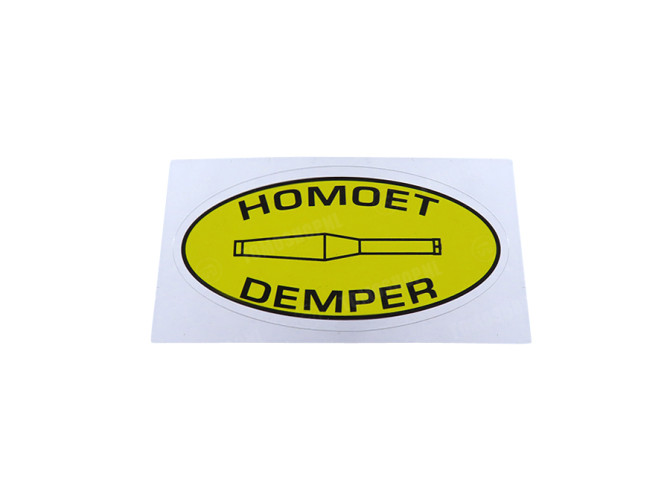 Sticker Homoet Demper exhaust main