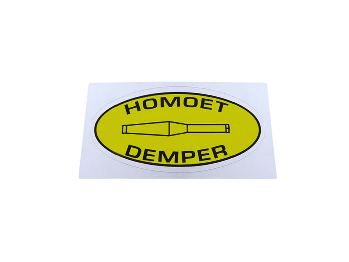 Sticker Homoet Demper exhaust