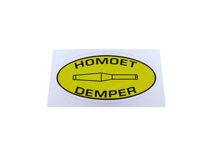 Sticker Homoet Demper exhaust