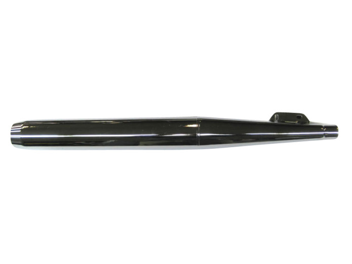 Uitlaat demper universeel / Tomos 2L / 3L / 4L 70mm chroom