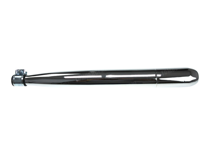 Exhaust silencer universal 28mm chrome 60mm main