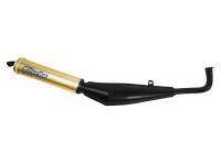 Uitlaat Tomos A3 / A35 28mm Biturbo Gold zwart met aluminium demper