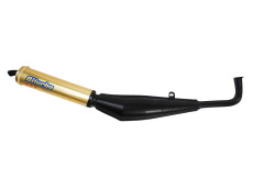 Uitlaat Tomos A3 / A35 28mm Biturbo Gold zwart met aluminium demper